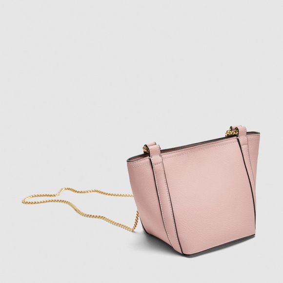 Zara Mini Bucket Bag Straps Shoulder bag Pink - Picture 3 of 8